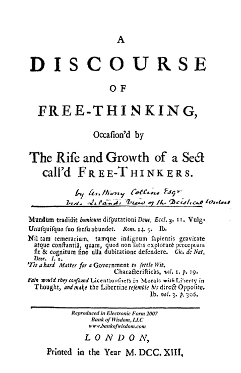 A Discourse of Free Thinking